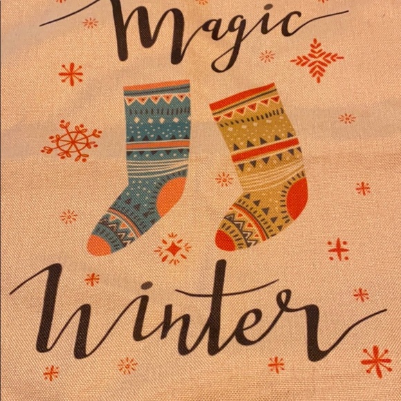 Cute burlap style square pillow sham - Picture 4 of 4